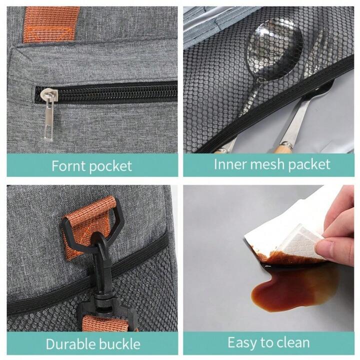 Picnic Thermal Insulated Bag, Large Capacity Lunch Bag, Office Bento Lunch Bag Picnic Thermal Insulated Bag, Large Capacity Lunch Bag, Office Bento Lunch Bag